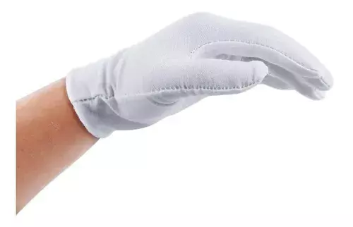 Guantes Blancos Formal Algodón Guardia De Honor Ceremonial-3
