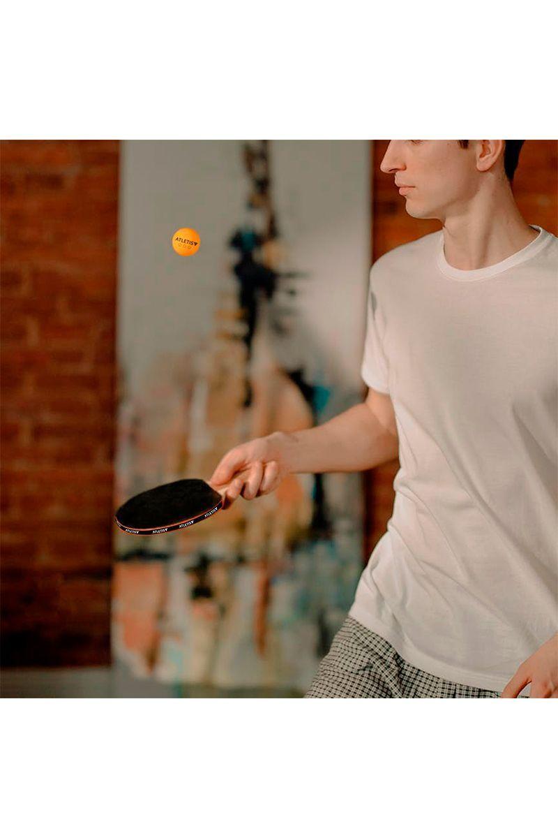 Set 2 Paletas 3 Pelotas Ping Pong Training Negro-4