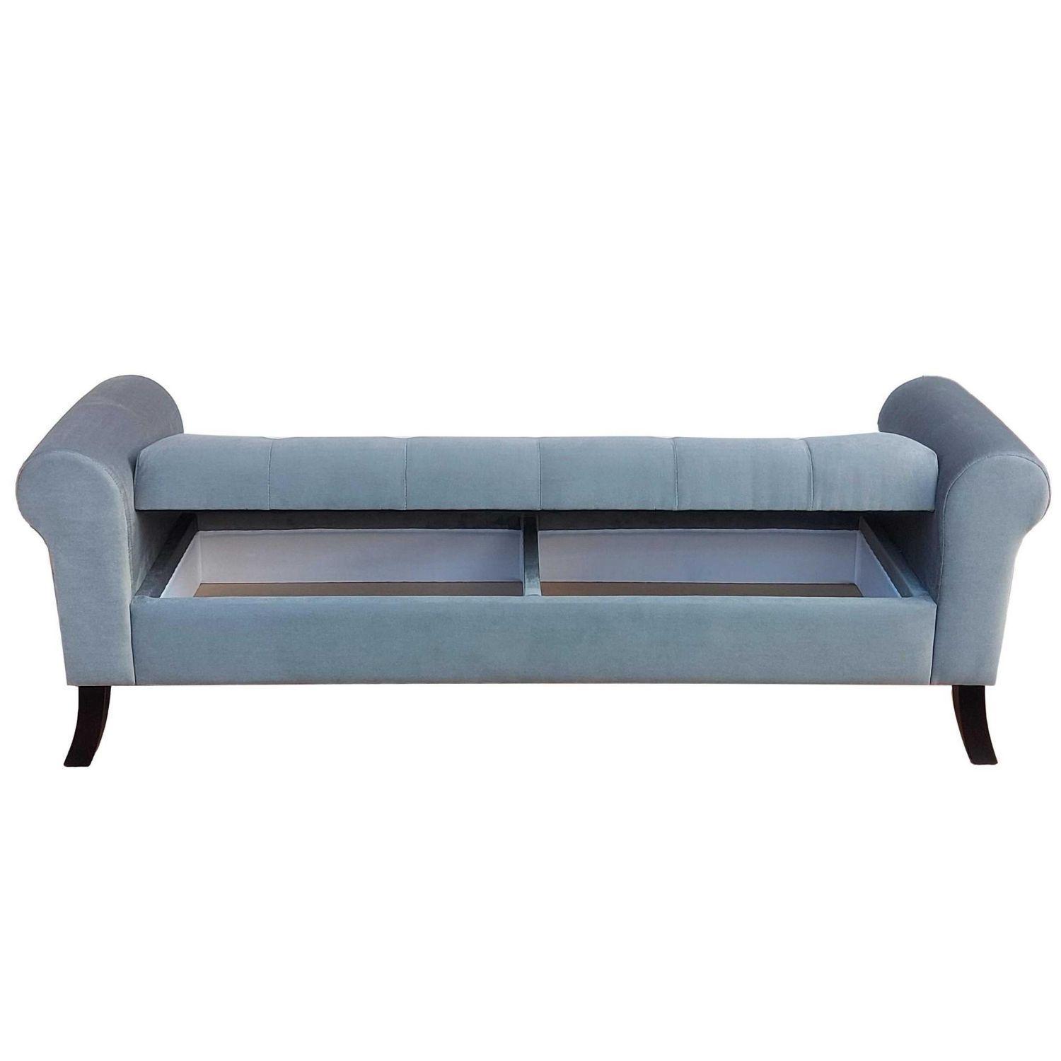 Banqueta Baúl Alejandria Tamaño king Color Gris-1