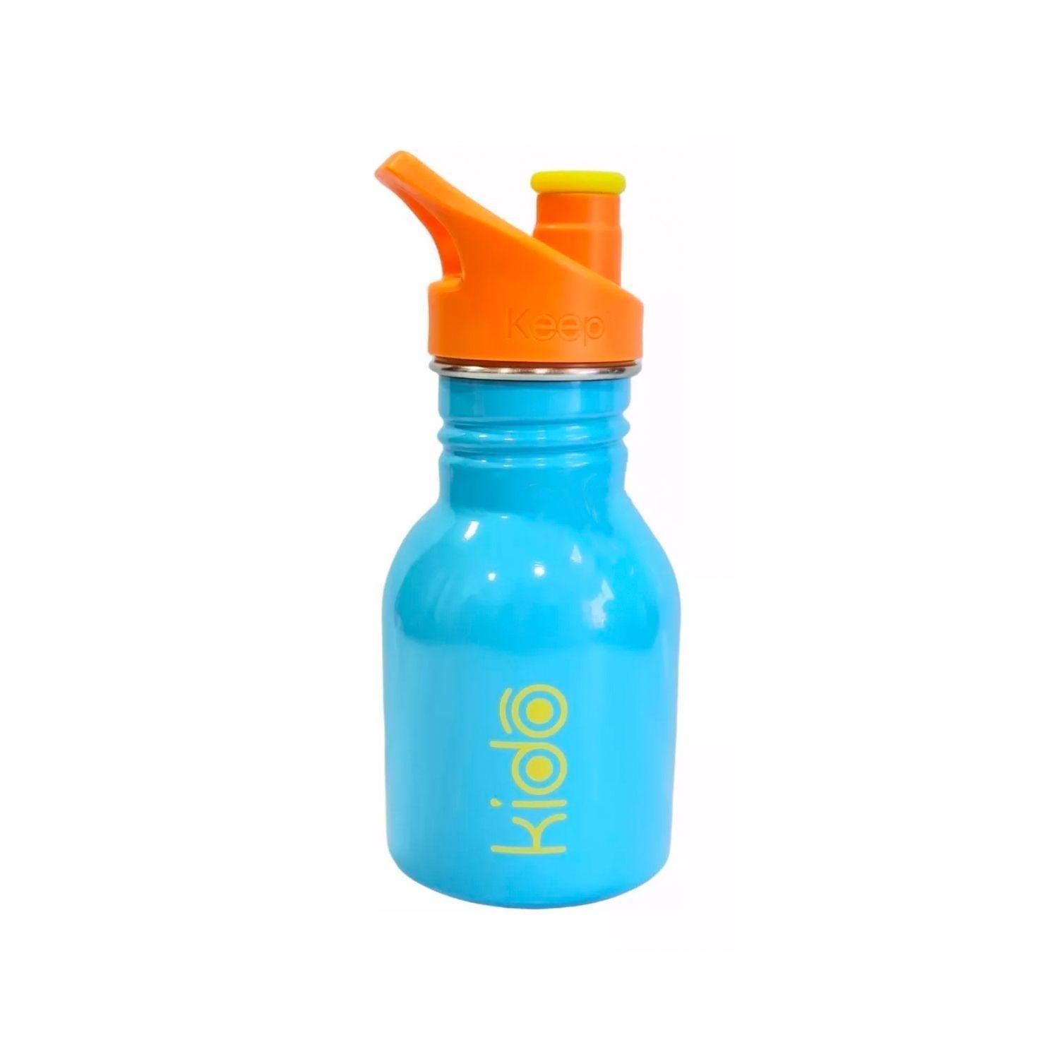 Botella Metálica con Asa Ergonómica 335 ml Celeste/Verde/Gris/Azul - KIDO-0