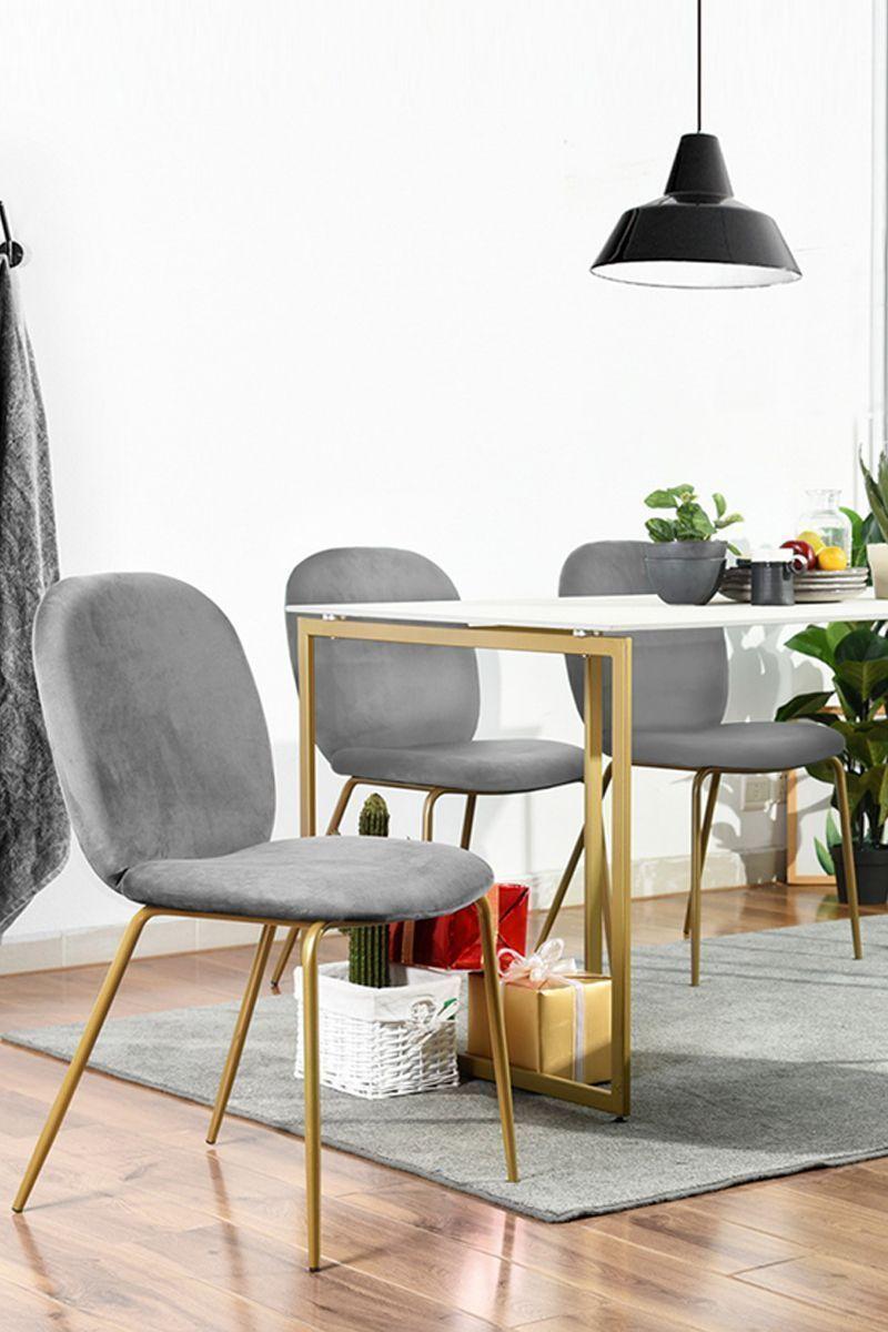 Pack 2 Sillas Comedor Sitial Golden Terciopelo-1