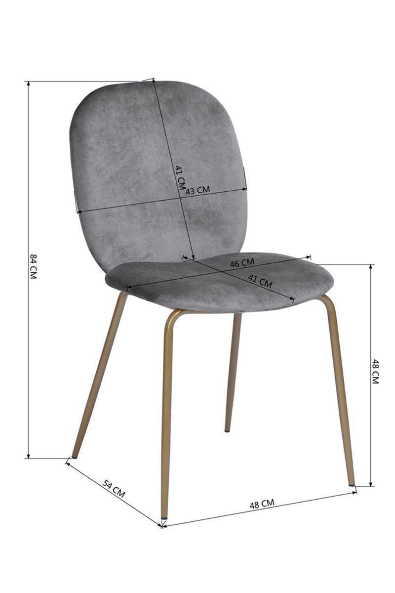 Pack 2 Sillas Comedor Sitial Golden Terciopelo-2