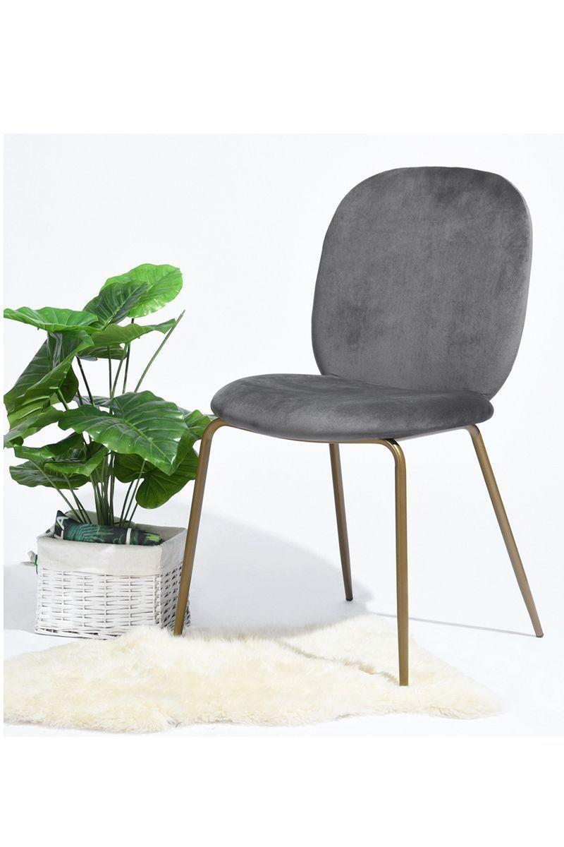 Pack 2 Sillas Comedor Sitial Golden Terciopelo-5