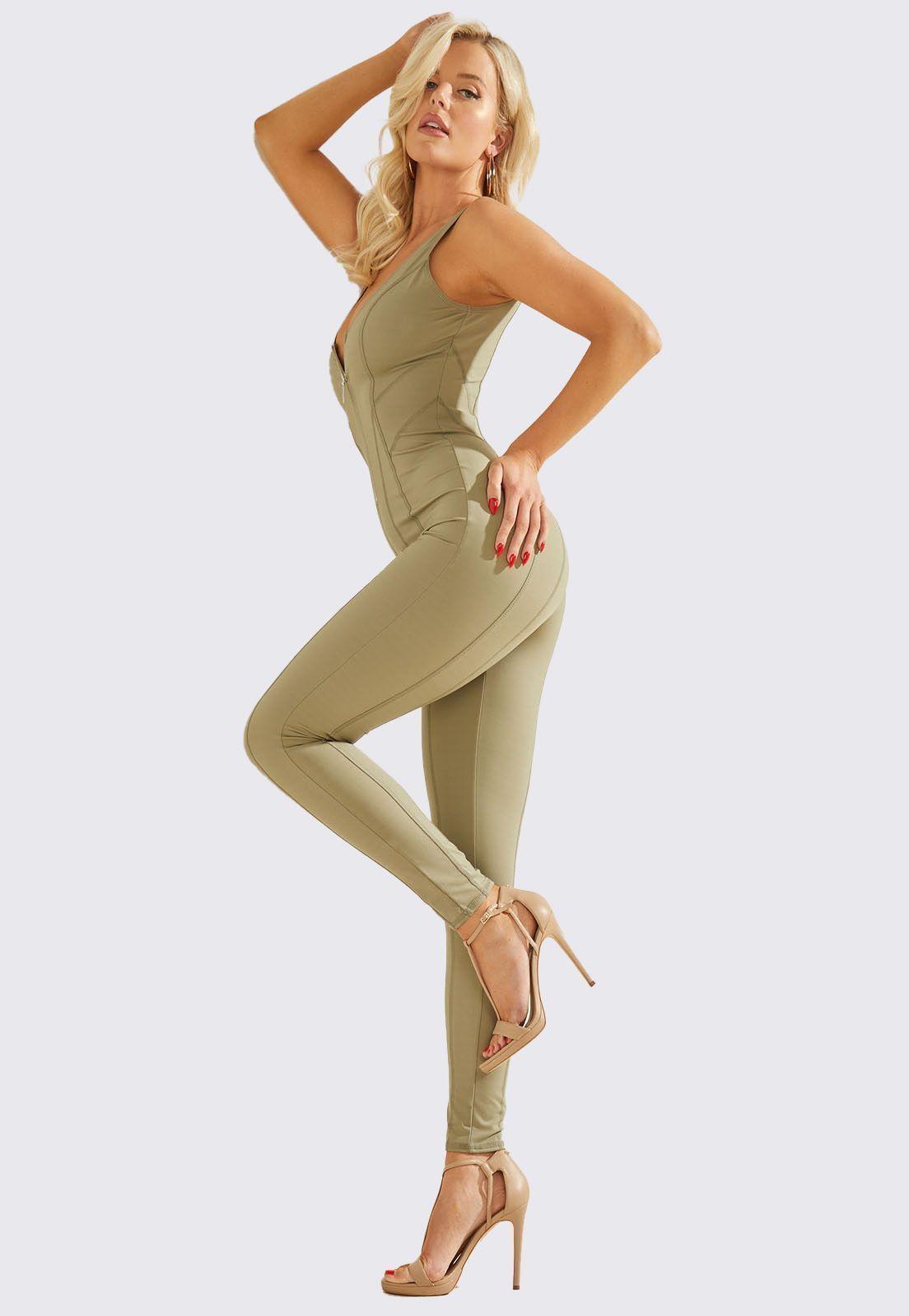 Enterito Guess Sl Scoop Nk Nadia Zip Jumpsuit-1