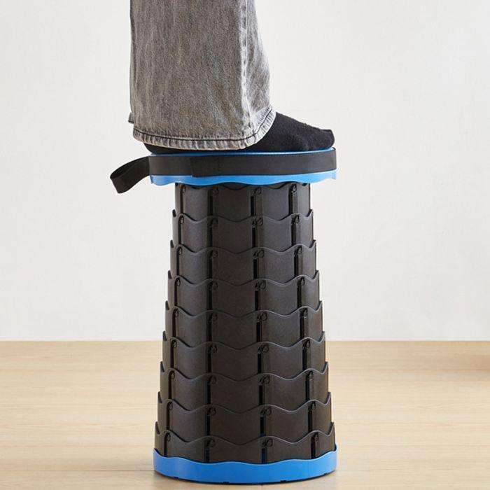 Silla Taburete Portátil Telescópico Plegable Camping-2