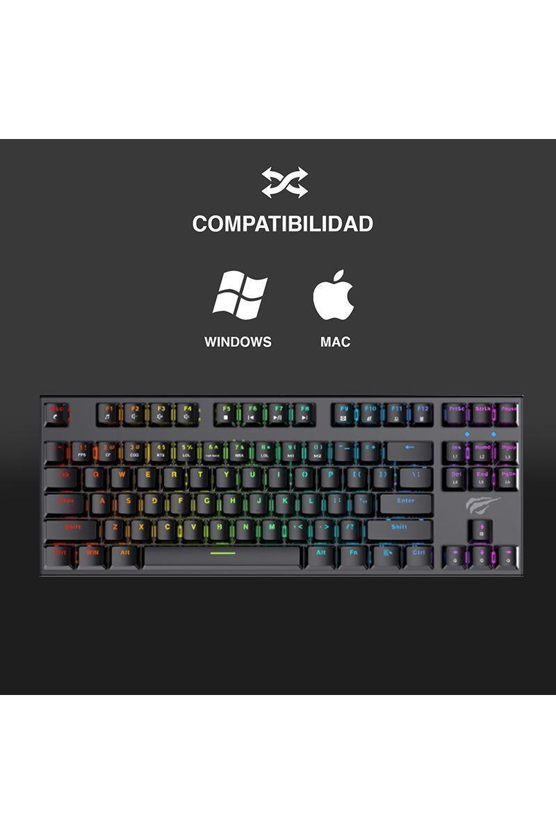 Teclado Mecánico TKL Outemu BlueSwitch KB857 Negro-5