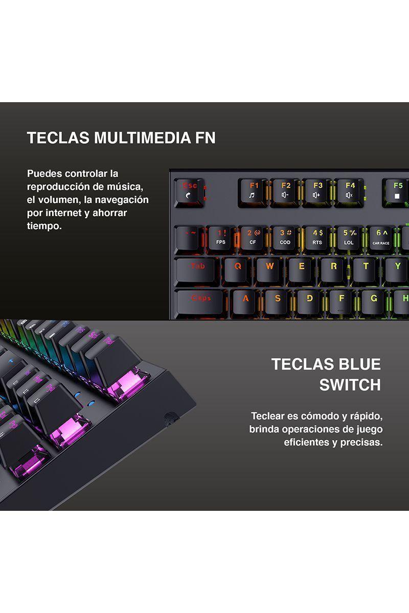 Teclado Mecánico TKL Outemu BlueSwitch KB857 Negro-3