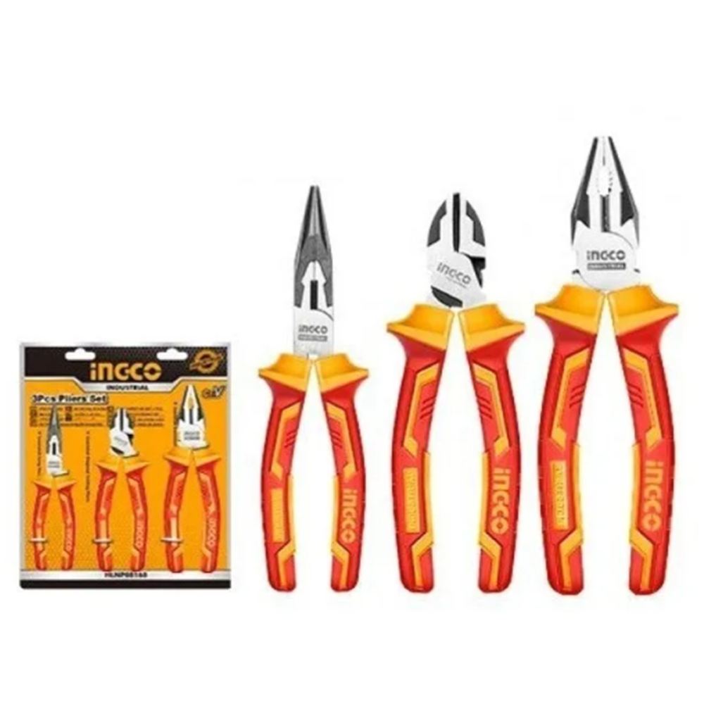 Set Alicates Aislados 3 Piezas Ingco Hikps28318-1