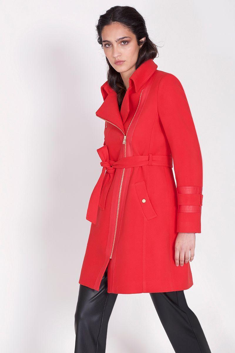 Abrigo Medio Rojo Liola.-0