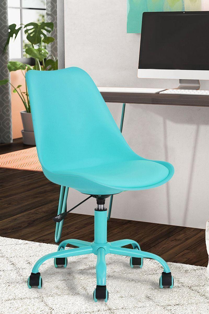 Silla Oficina Giratoria Estilo Nórdico Celeste-5