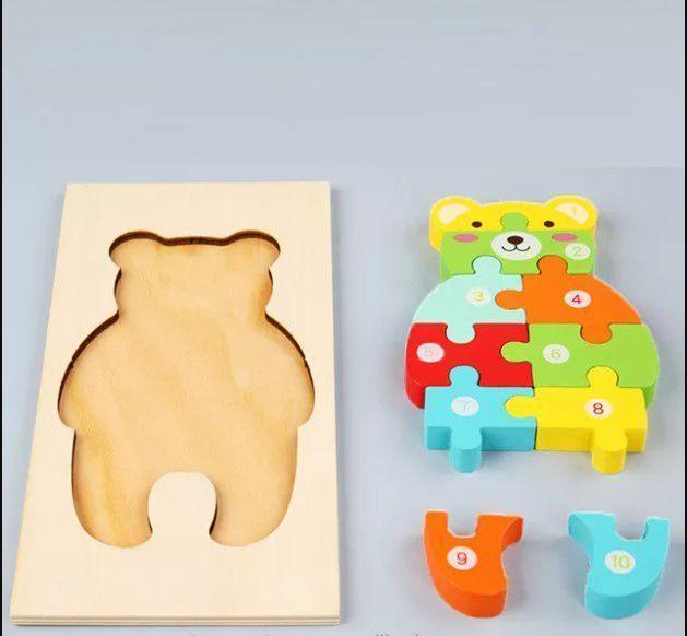 Rompecabezas de Madera animal 10 Piezas -2