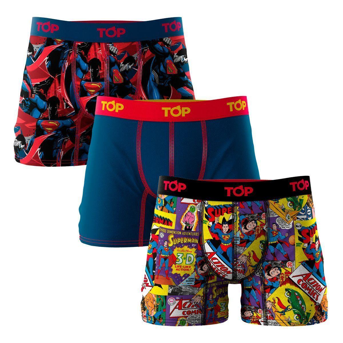 Bóxer Medio Microfibra Super Man Pack 3 C3 Top-0