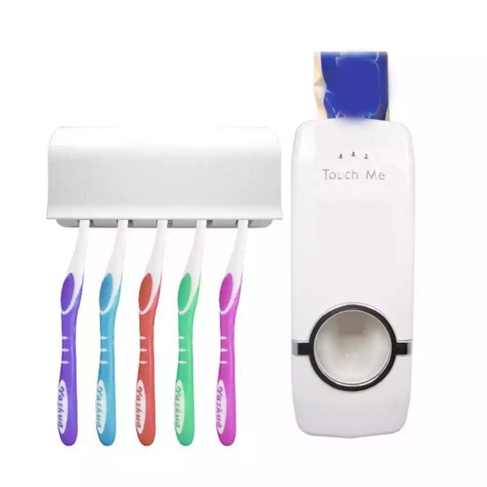 Dispensador Pasta De Dientes Y Porta Cepillos-0