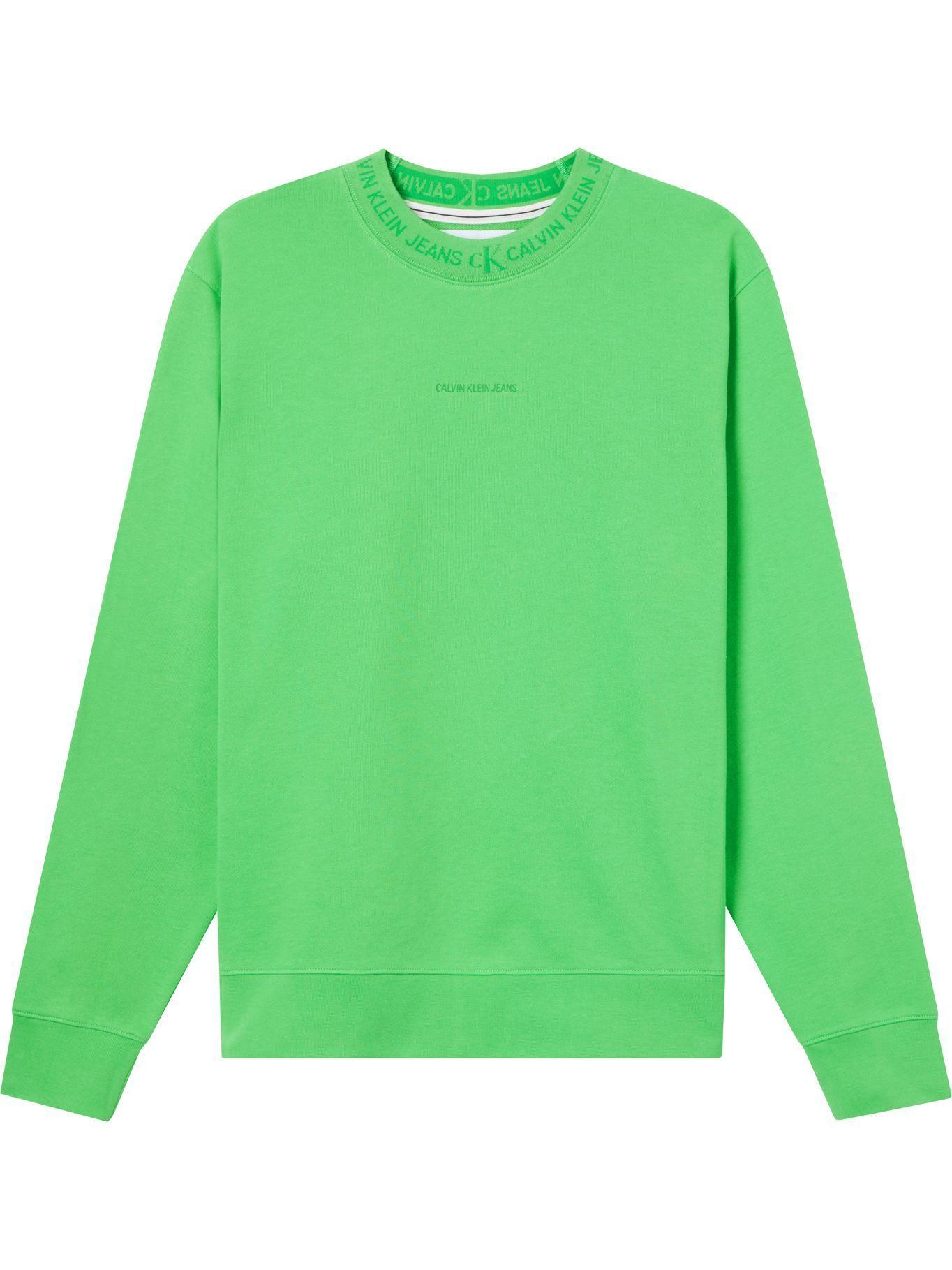 Polerón Logo Jacquard Verde Calvin Klein-0