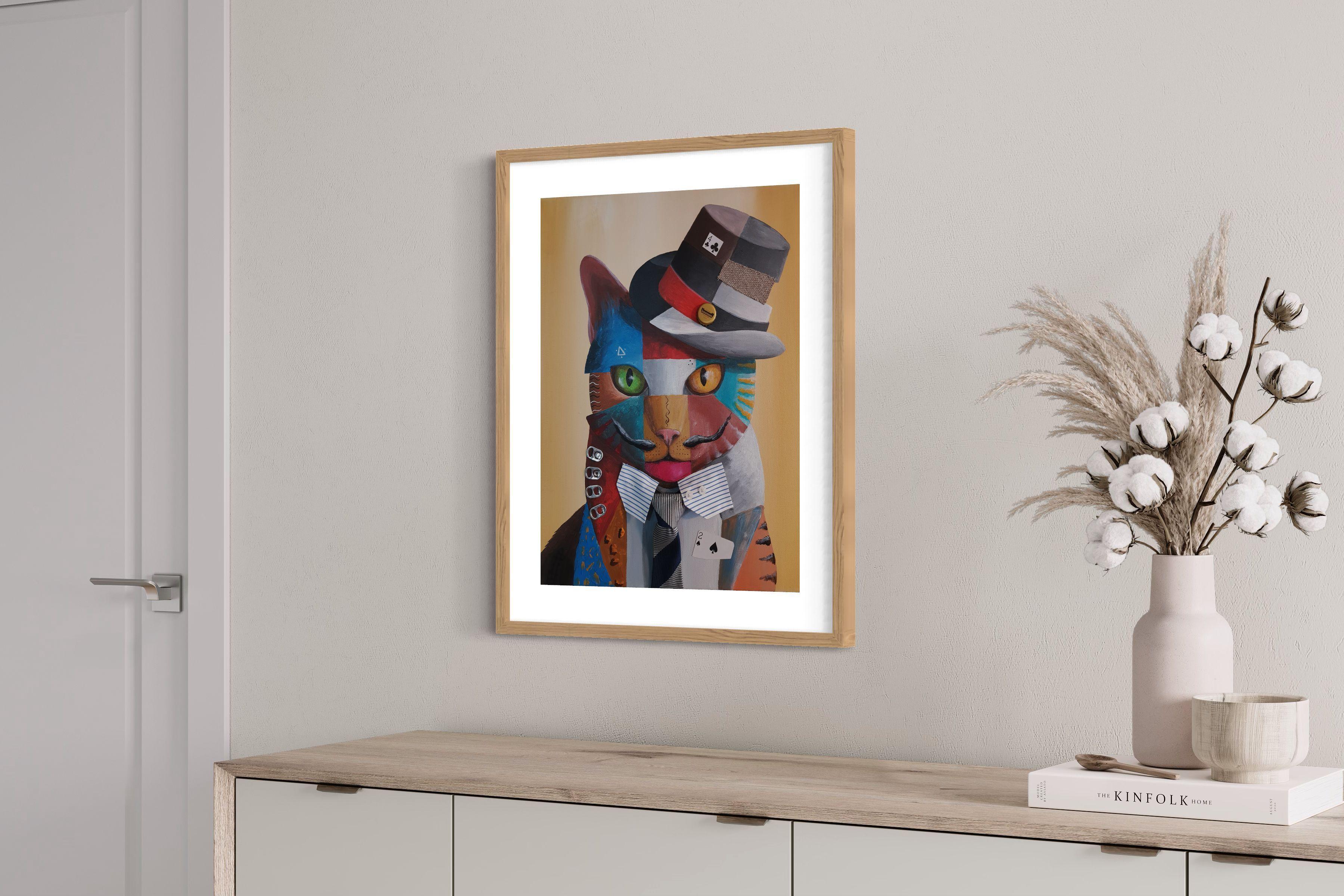 Cuadro: Gato Urbano / 50 x 70 con paspartú-1