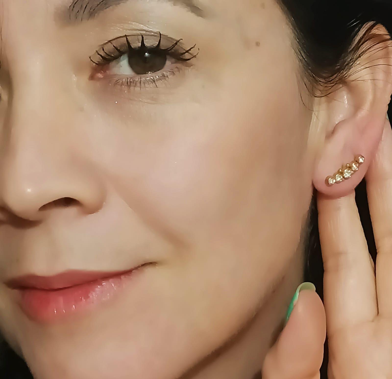 Piercing Oreja Tragus Conch Zircon Chapado En Oro 18k Unidad-5