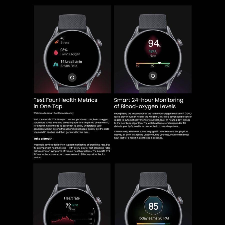 Amazfit Smartwatch GTR 3 PRO- Negro-2
