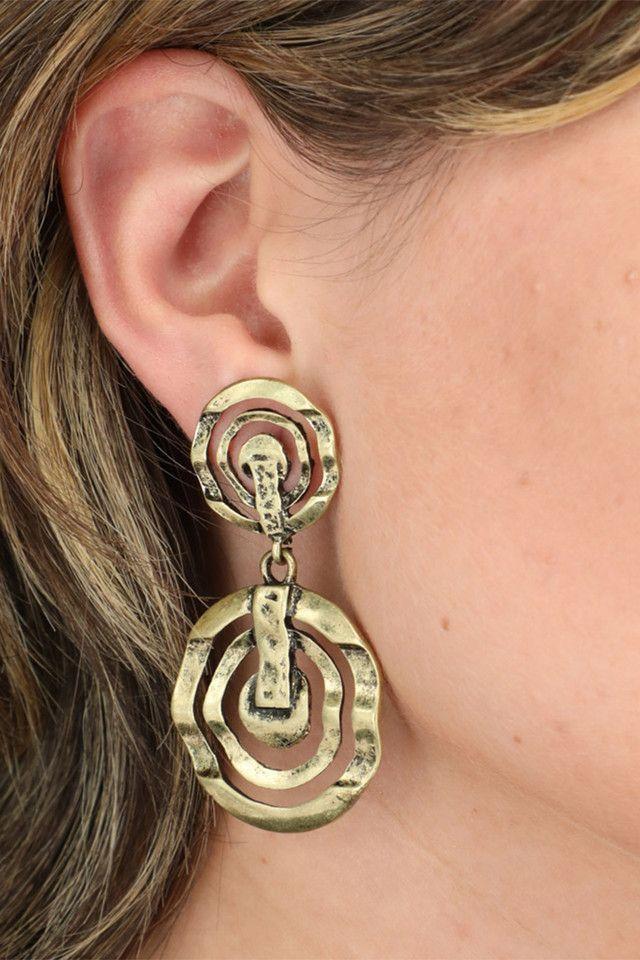 Aros Largos Dorado Humana-1