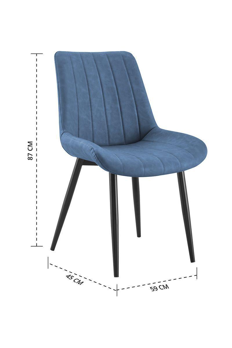 Pack 4 Silla Comedor Sitial Dorianna Celeste-2