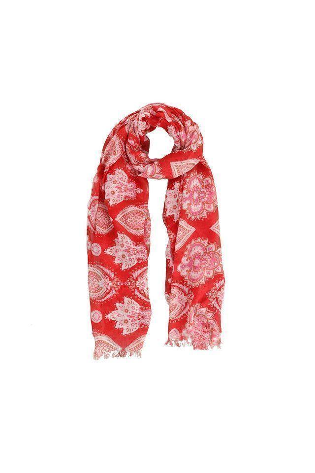 Pañuelo Estampado Rojo Folk Fire India Humana-0