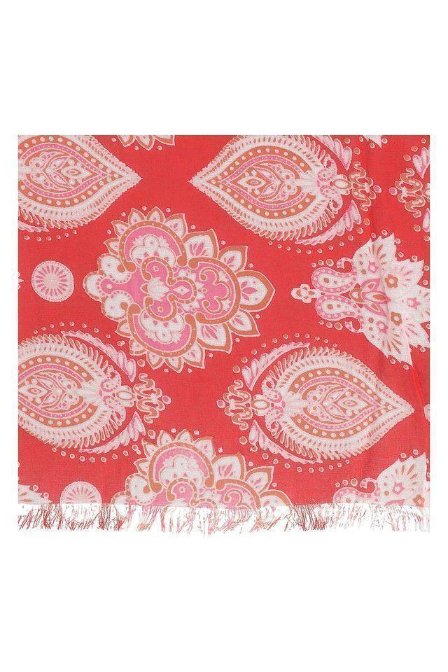 Pañuelo Estampado Rojo Folk Fire India Humana-1