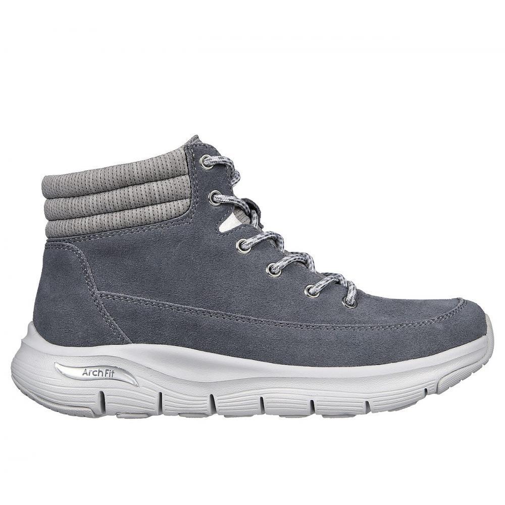 Botin Mujer Arch Fit Smooth Gris Skechers-0