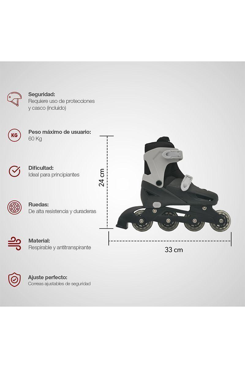 Set patines y protecciones GOFUN M Negro-2