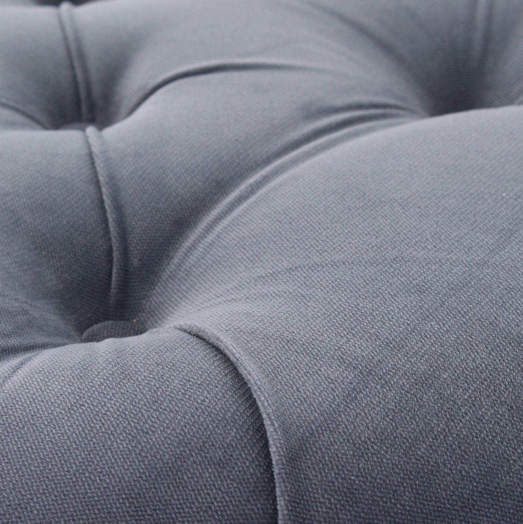 Pouf Baúl Zoe Gris Felpa 60x60x50 Cm Máxima Design-4