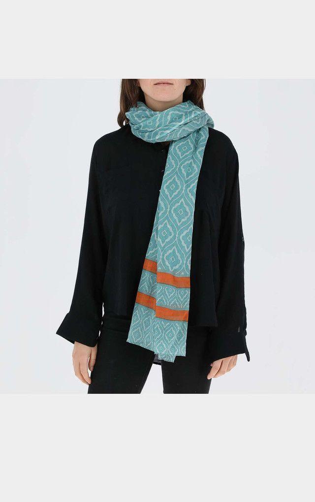 Pañuelo Estampado Marroquí celeste i-D-1