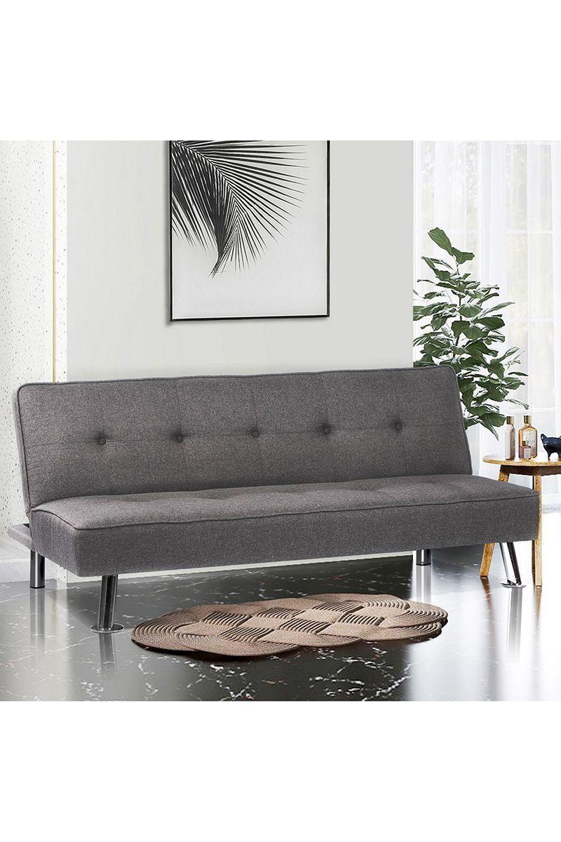 Futón 72x79x167 cm Gris-5
