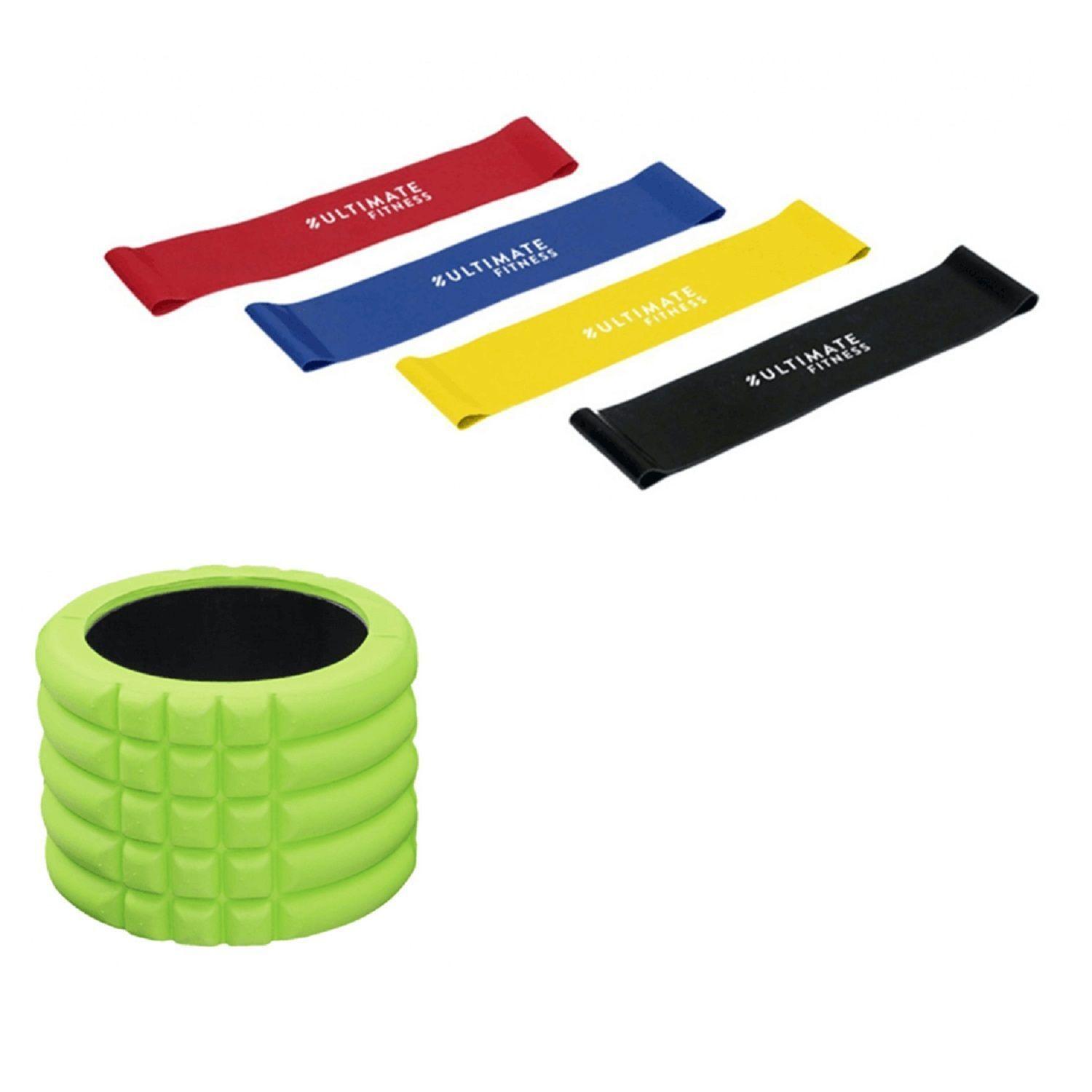 4 Bandas de Resistencia+ Mini Cilindro Masajeador-0