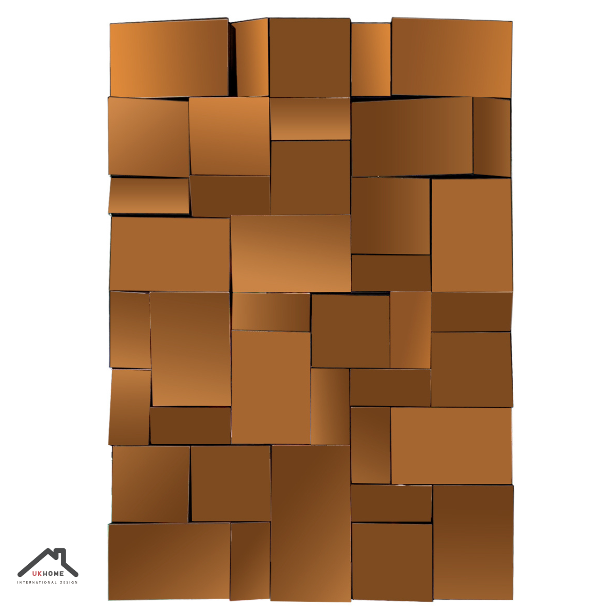 ESPEJO DECORATIVO | CUADRADOS DORADOS | UKHOME-2