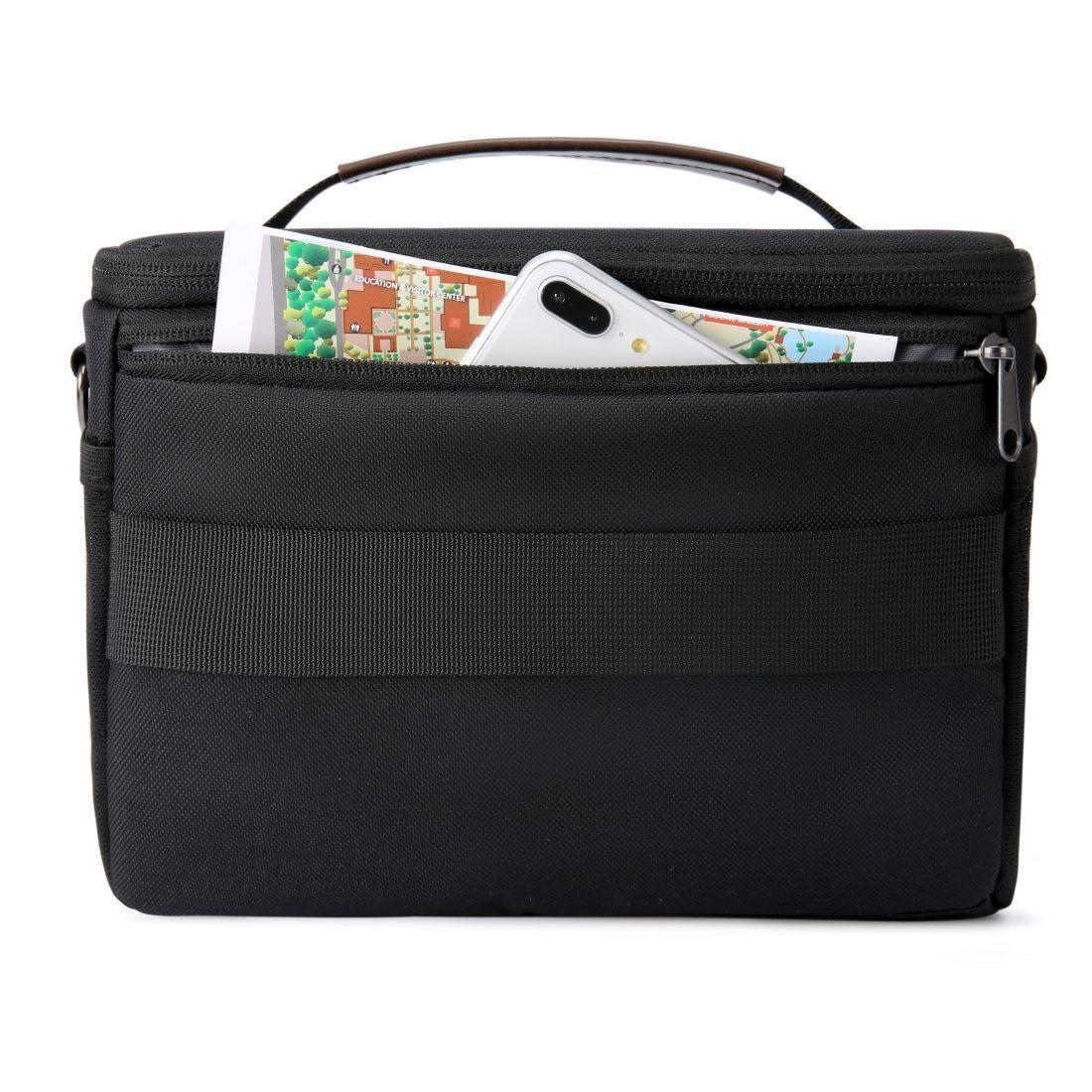 BAGSMART Bolso de hombro para cámara Resistente al agua- Negro-4