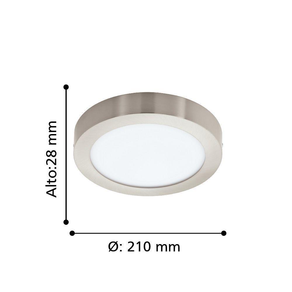 APLIQUE FUEVA-Z ACERO NIQUEL LED 17W COD.900114-2