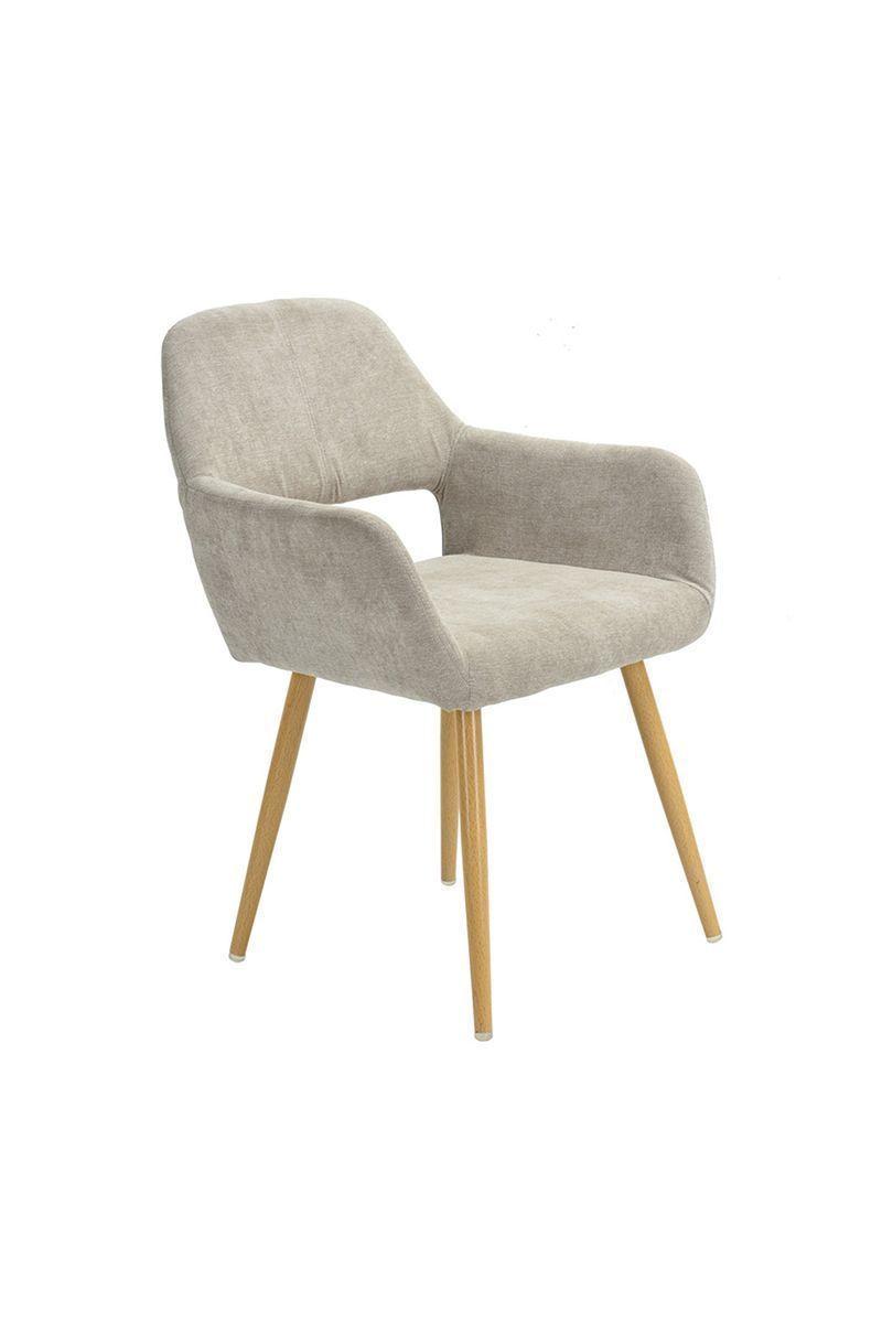 Silla Comedor Sitial Cromwell Tela Beige-0