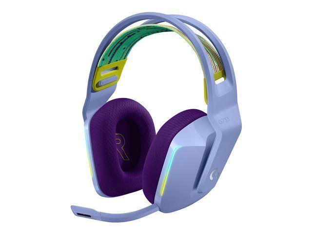 Audifonos G733 LIGHTSPEED Wireless RGB Gaming Headset LILAC-1
