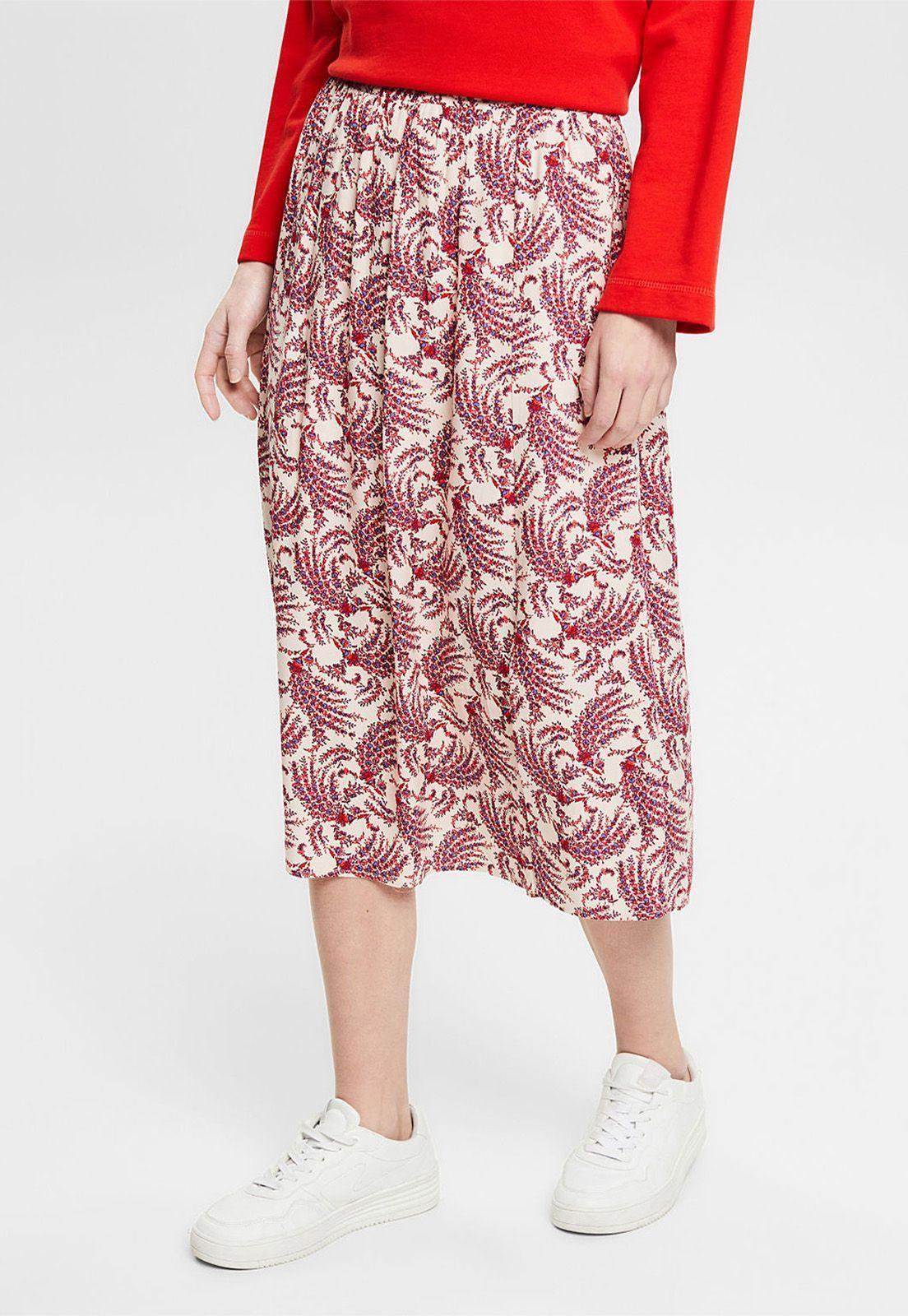 Falda Midi Esprit-0