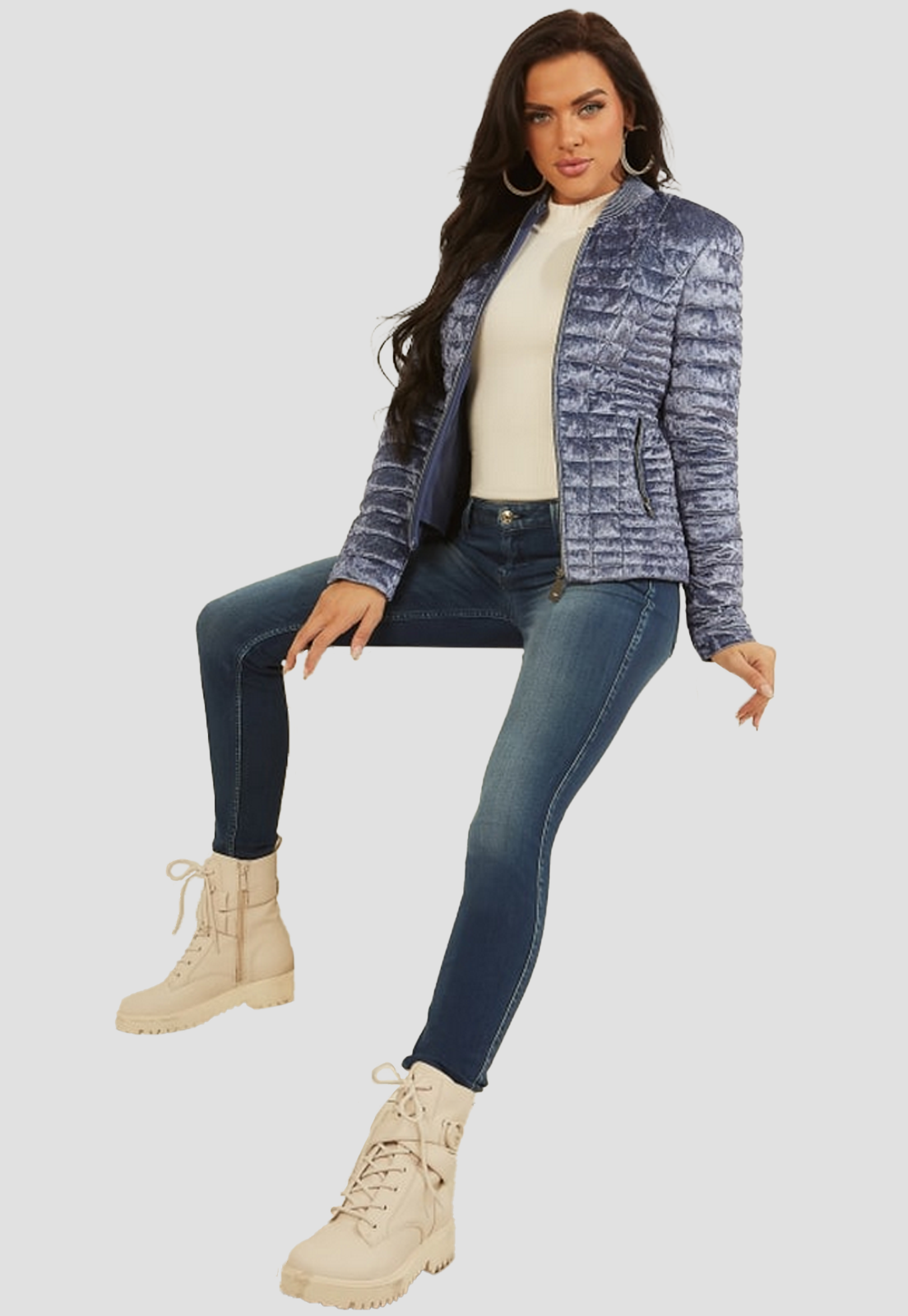 Chaqueta Guess Outerwear Jackets Vests F73V Azul-1