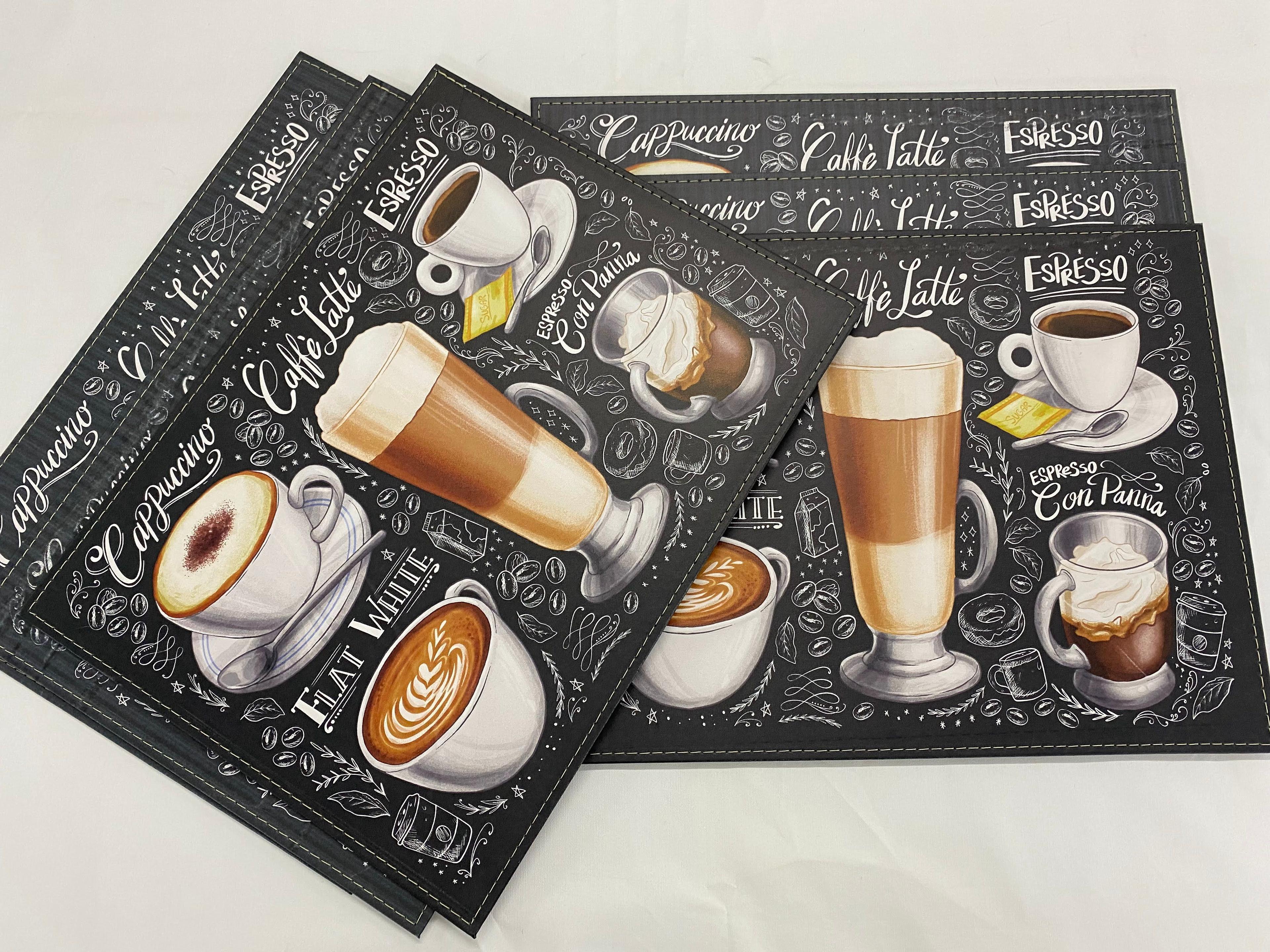Set de 6 individuales tipos de café-2