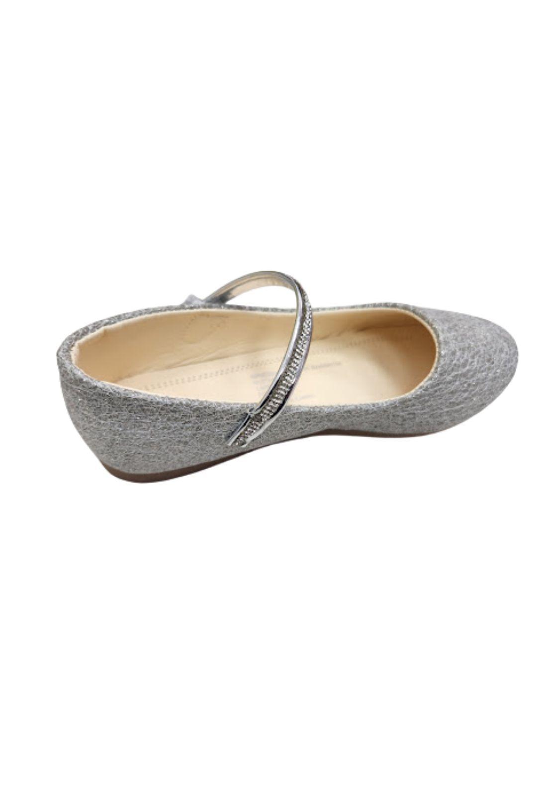 Zapato Plateado Niña Velcro-1