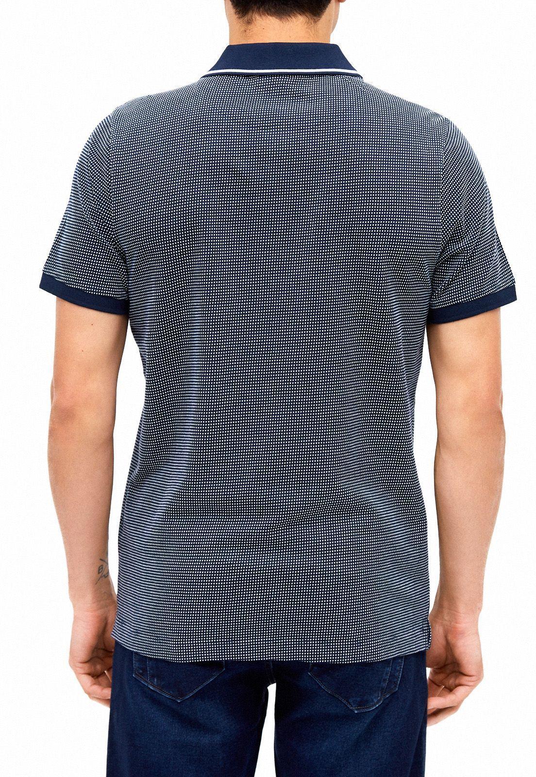 Polo jacquard navy-2