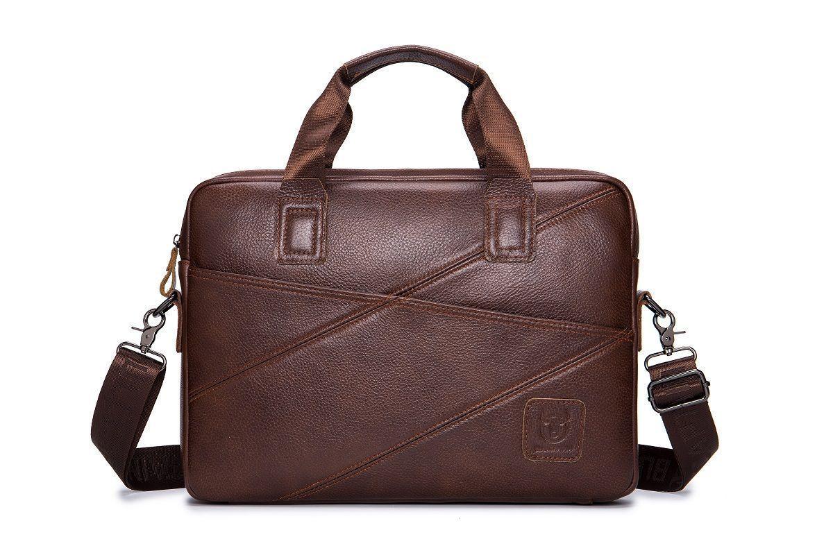 Maletín Portafolio De Cuero Notebook Tablet 15 Bullcaptain GWB0304-1