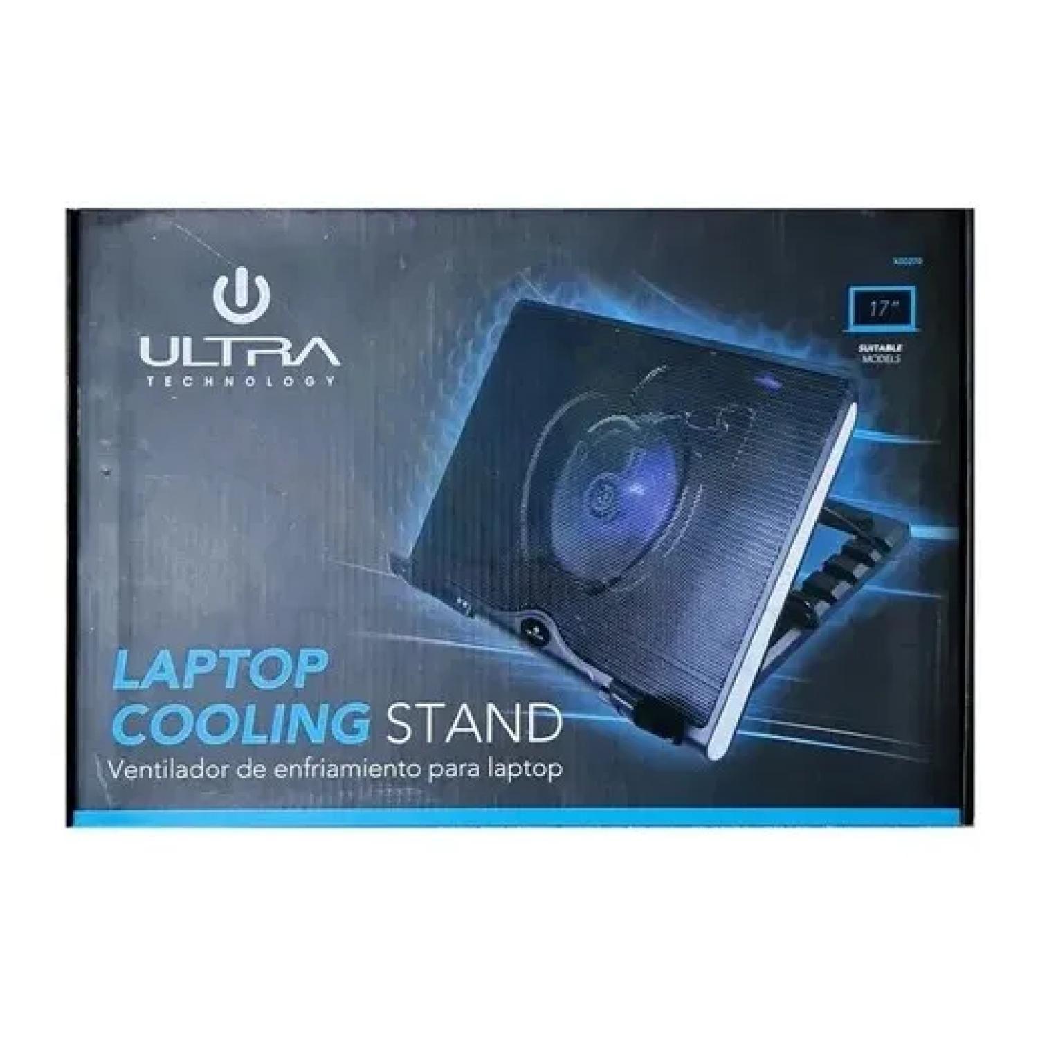 Base Ventilador Cooler Para Notebook Negro Ultra-2