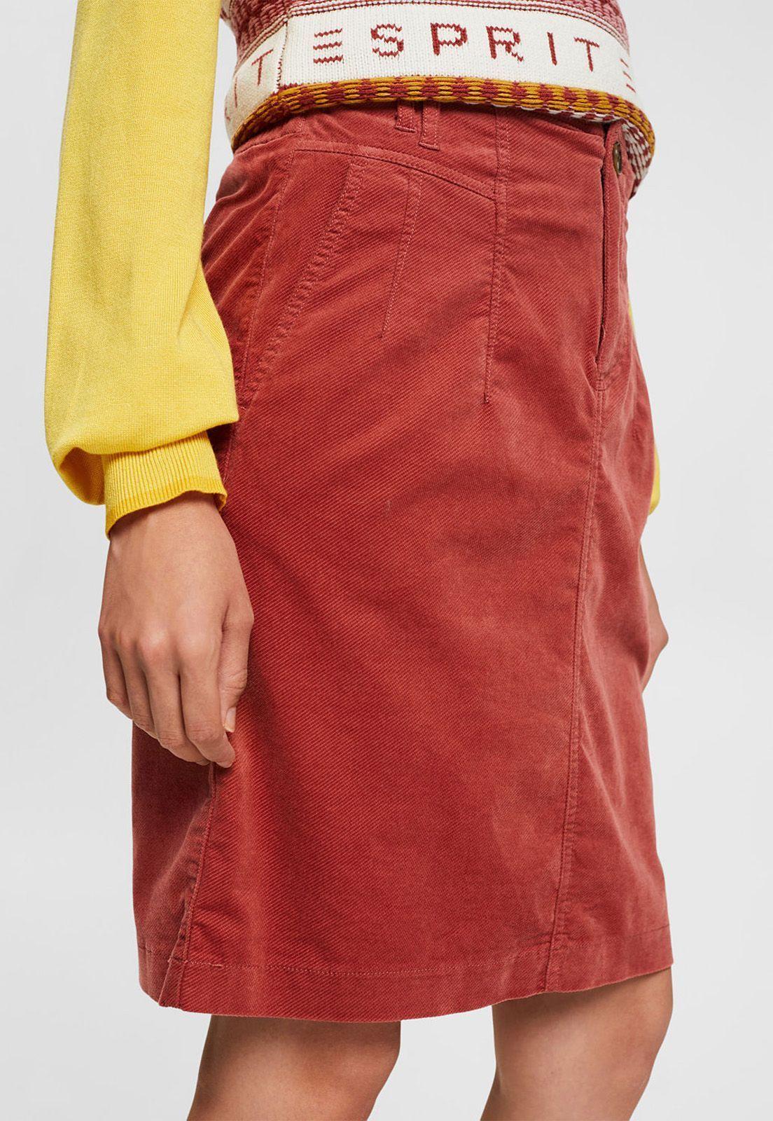 Falda En Pana De Algodón Mujer Esprit-2
