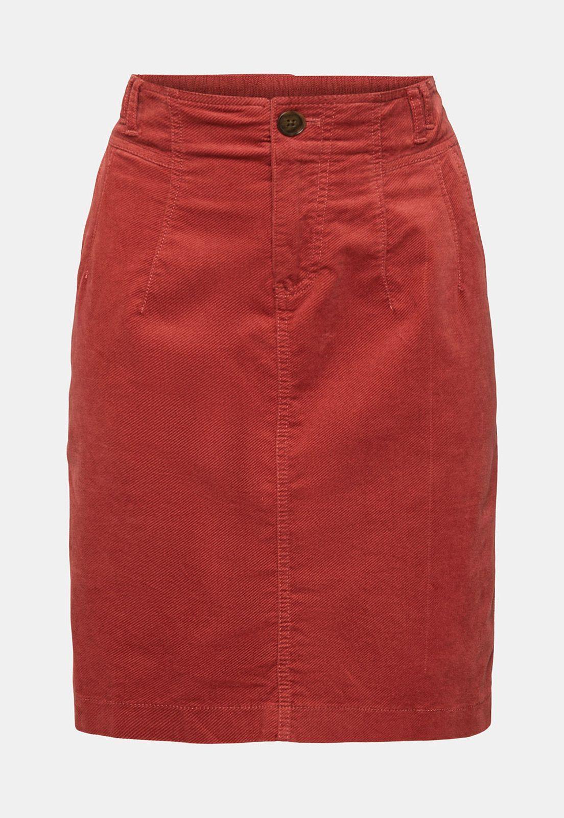 Falda En Pana De Algodón Mujer Esprit-3