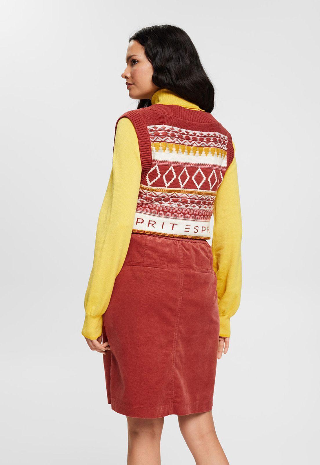 Falda En Pana De Algodón Mujer Esprit-1