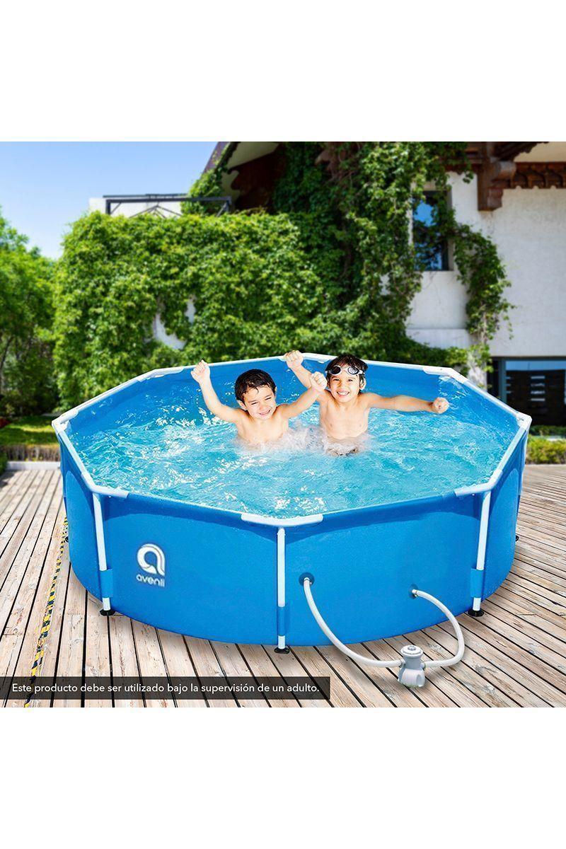 Piscina Redonda Filtro 4383Lts 76cmx300cm Celeste-5