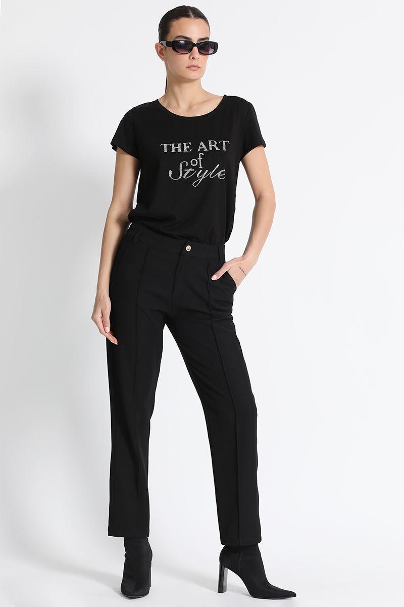 Pantalón Sastre Tiro Alto Negro Liola-0