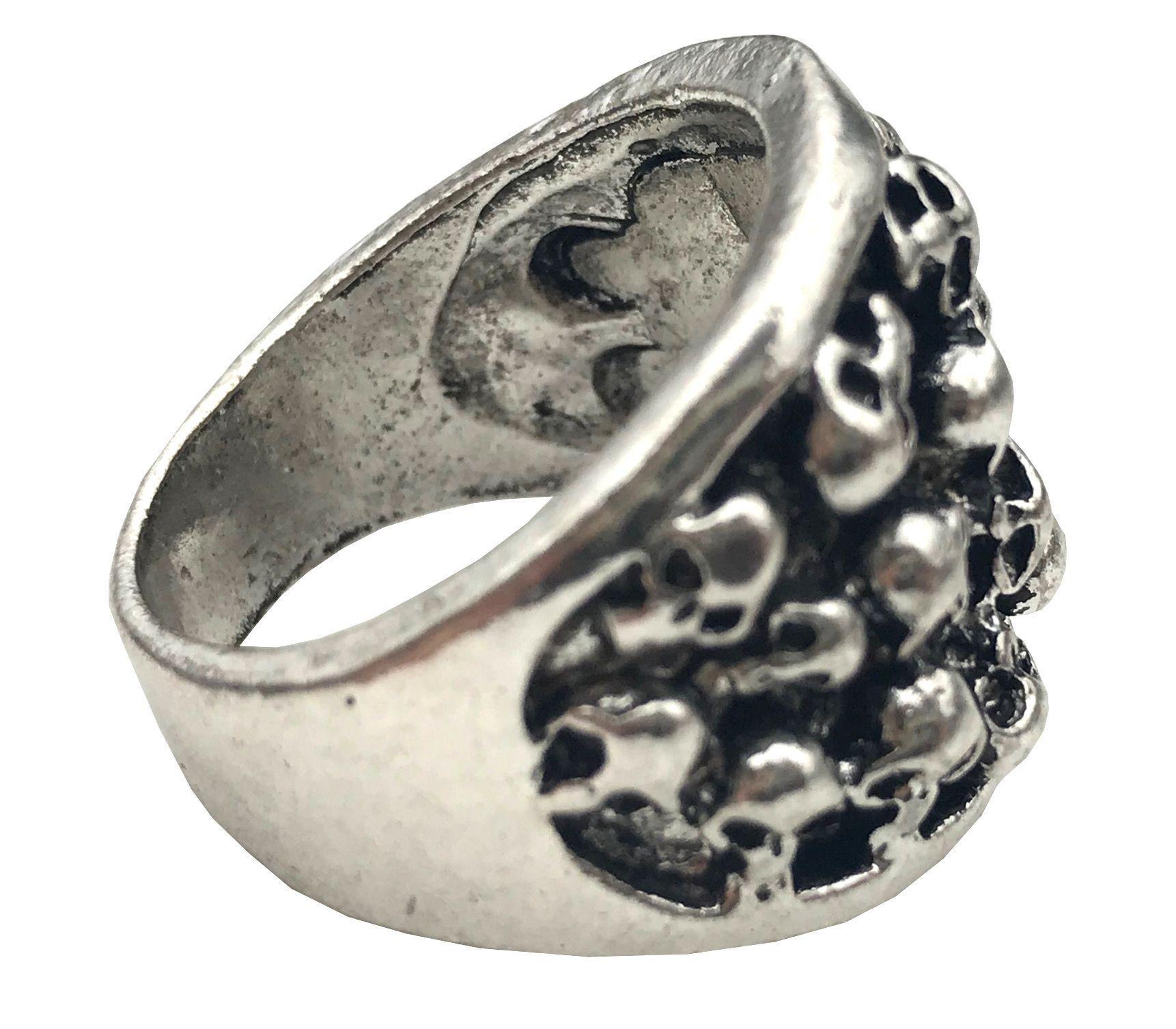 Anillo Aleacion Acero Calaveritas N° 10-2