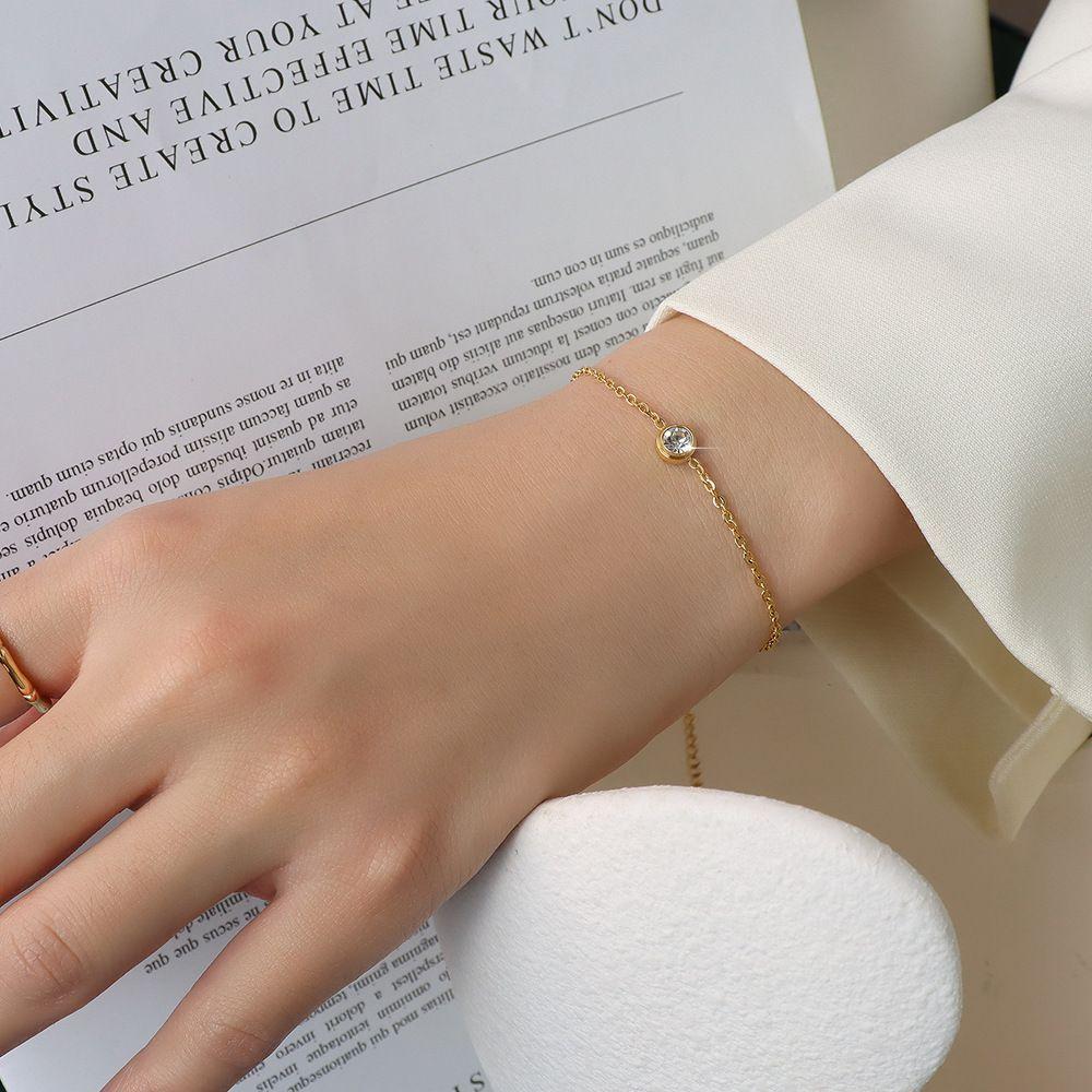 Pulsera Baño Oro Amarillo 18k Punto De Luz-2
